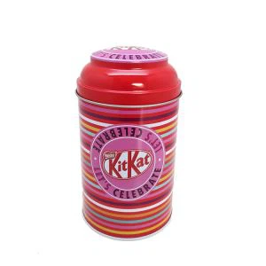 Runde tinn oppbevaringsbeholdere rød te tinn boks